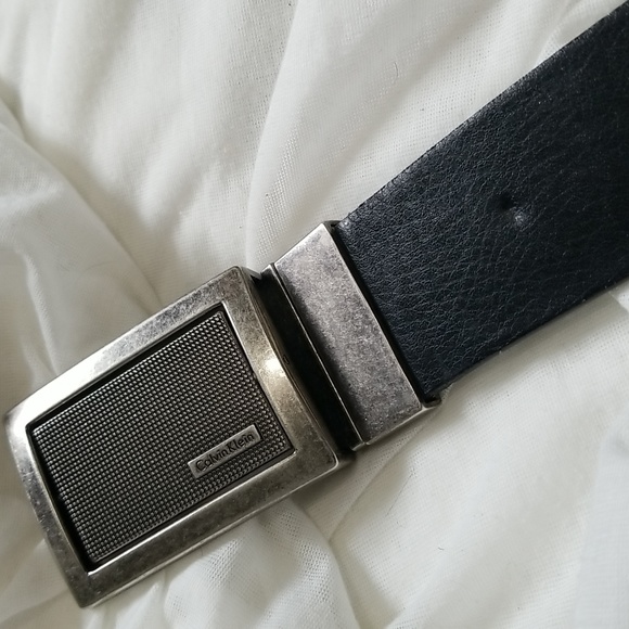 Calvin Klein Vintage Men's Belt / Black, metallic - Picture 7 of 16